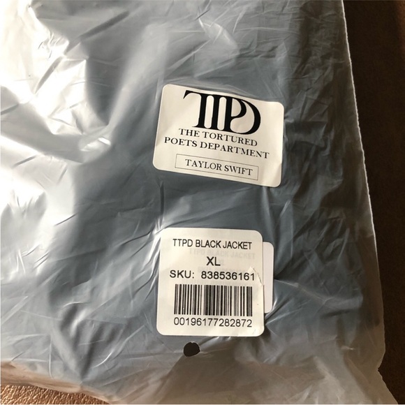 NEW The Tortured Poets Department TTPD Black Jacket XL (NO Patches) - Picture 12 of 14